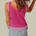 thumbnail image 4 of JIUIKE Tank Tops for Women Sleeveless Basic Summer Shirts Scoop Neck Loose Fitting Tanks Color Block Shirts, 4 of 6