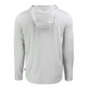 Men's Cutter & Buck Gray Los Angeles Angels Coastline Epic Comfort Recycled Eco Hoodie Long Sleeve T-Shirt