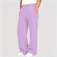thumbnail image 5 of Pretxorve Kids Girls Boys Pants Solid Fleece Thermal Sweat with Side Pockets Fall Winter Bottoms Sizes 5-14Y, 5 of 5