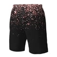 thumbnail image 5 of Kdxio Rose Gold Glitter1 Pattern Mens Casual Shorts - Drawstring Summer Beach Sports Shorts for Men, 5 of 9