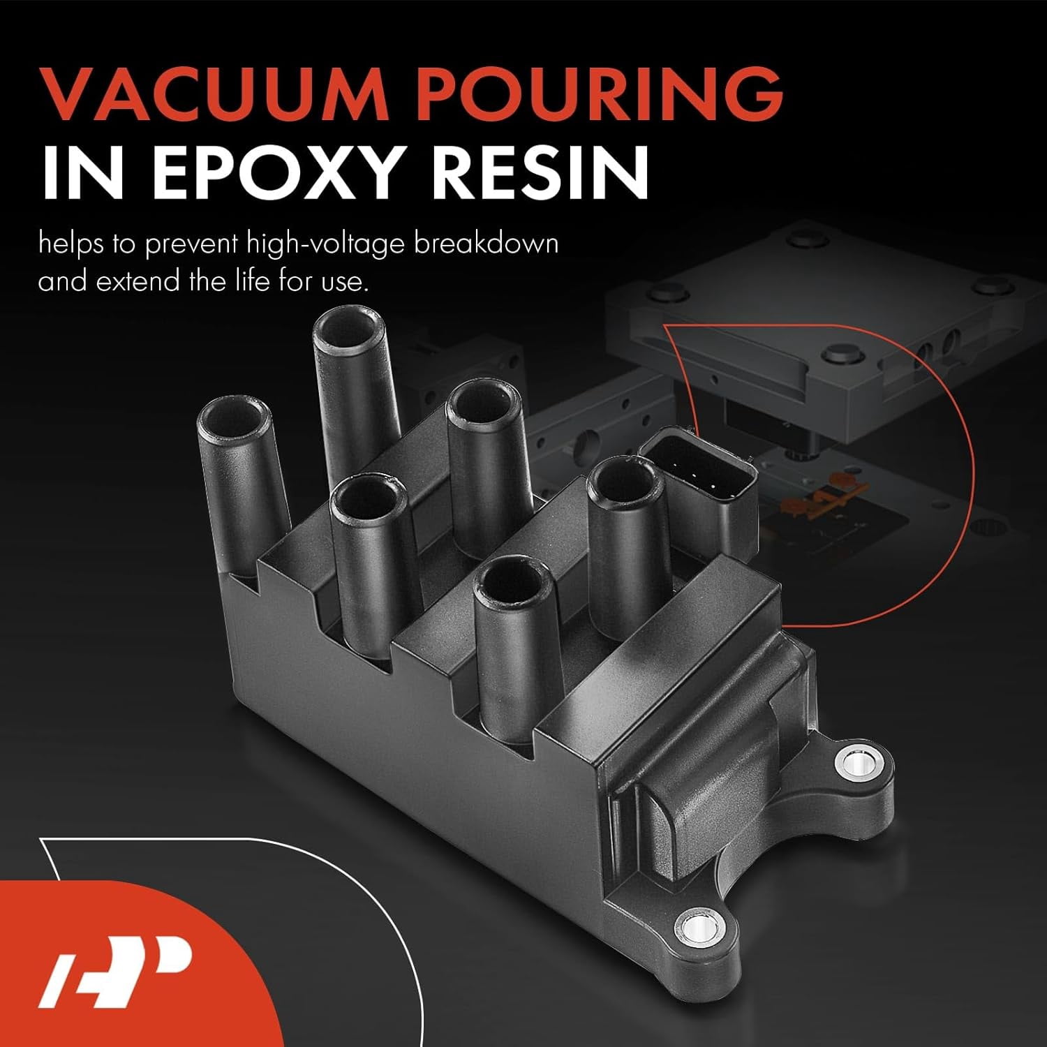 A-Premium Ignition Coil Pack Replacement for Ford F-150 Ranger Taurus Windstar Freestar Mustang Mercury Cougar Monterey Sable Mazda B3000 1F2Z-12029-AC 5F2Z-12029-AD