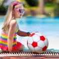 thumbnail image 4 of Beach Balls, 11.8" Inflatable Soccer Ball - Blow Up Inflatable Beach Ball for Pool Parties, Themed Birthdays, Beach Events, Summer Party Decorations, 1 Pack Beach Football Black, 4 of 5
