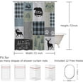 thumbnail image 4 of Cabin Shower Curtain, Rustic Shower Curtain, Farmhouse Bear Deer Shower Curtains, Lodge Wildlife Moose Shower Curtains with 12 Hooks Country Adventure Men Bathroom Curtain Sets 72W x 72H, 4 of 6