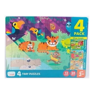 Chuckle & Roar Shapes & Animals Learning Kids Puzzles 2pk