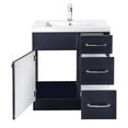 thumbnail image 5 of Cutler Kitchen and Bath Manhattan 30" Wood/Marble Bathroom Vanity in Blue, 5 of 5