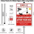 thumbnail image 2 of (2 Pack) Clean Up After Your Dog Signs, Please Pick Up After Your Dog Sign for Yard, No Pooping Dogs Signage for Yards, 8x28 Heavy Duty Aluminum Weather Resistant and Easy to Install with Stake (Red), 2 of 4