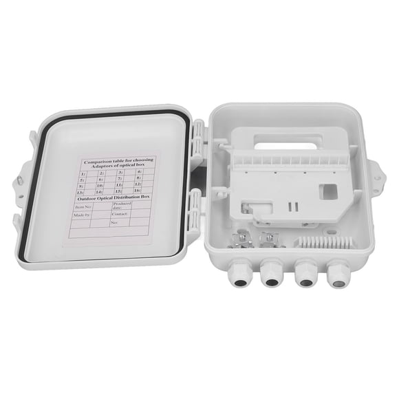 Caja De Terminales De Fibra óptica, Caja De Distribución De Fibra ABS Resistente Al Desgaste De 12 Núcleos Resistente A Impactos Para Equipos De Comunicación óptica