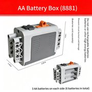Servo Motor Function Accessories, Set of 2 Remote Control Power Function Accessories, Servo Electric Motors Blocks, Compatible with Lego Building Block Models
