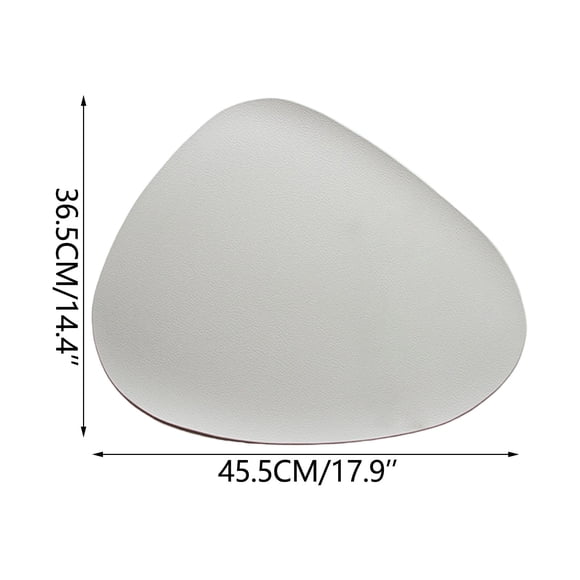 Qiweii Napperon Triangle Minimaliste Premium en Faux Cuir, Résistant à l'Eau, à l'Huile et à la Chaleur, Antidérapant pour Table à Manger et Cuisine