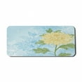 thumbnail image 1 of Flower Computer Mouse Pad, Yellow Flower Chrysanthemum on a Blue Abstract and Romantic, Rectangle Non-Slip Rubber Mousepad X-Large, 35" x 15" Gaming Size, Pale Yellow Olive Green, by Ambesonne, 1 of 2