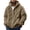 Coffee-1, variant on Mens Fuzzy Sherpa Jacket Fleece Long Sleeve Zip Up Coat Thermal Plush Winter Cozy Outwear Warm Coats Outdoor Fashion