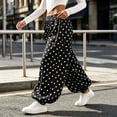 thumbnail image 6 of VBVC Women's High Waisted Polka Dot Pants , Baggy Lantern Harem Joggers For Women, S-2XL, 6 of 7