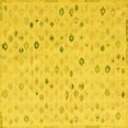 thumbnail image 1 of Ahgly Company Indoor Square Abstract Yellow Modern Area Rugs, 6' Square, 1 of 4