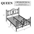 thumbnail image 4 of EBERY Queen Size Metal Bed Frame with Butterfly Pattern Design Headboard & Footboard, Underbed Storage, Black, 4 of 9