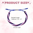 Braided Rope Bracelets, Stripe Pattern Adjustable Woven Cord Handmade ...