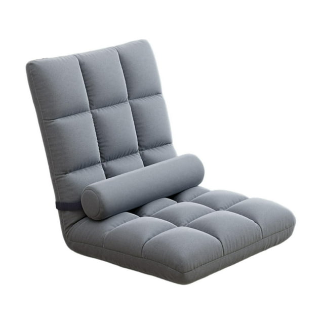 Elodie Chaise de Sol avec Soutien Dorsal, 5 Positions Réglables, Fauteuil Inclinable pour Appartement, Gris