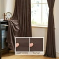 thumbnail image 4 of Reddish Brown Curtains 90 Inch, Luxury Soft Velvet Thermal Insulated Privacy Noise Reducing Window Drapes Thick Curtains for Living Room Sliding Door, W52 x L90, 2 Panels, 4 of 8