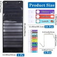 thumbnail image 2 of Daily Schedule Pocket Chart with 18 Colourful Plan Cards 13+1 Pockets 2 Iron Hooks Black Oxford Cloth Foldable Scheduling Pocket Chart for Classroom Office Home Preschool Activity, 2 of 9