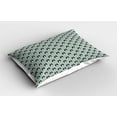 thumbnail image 2 of Ambesonne Dogs Pillow Sham 2 Pack, Puppy Heads Pattern Comical, 30"x20", Almond Green Grey, 2 of 3
