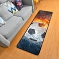 thumbnail image 3 of Dreamtimes Soccer Ball Hallway Runner Rug 2'x6' Kitchen Rug with Rubber Backing Fire Water Non Slip Entryway Rug Runner Washable Soft Area Rug for Hallway Bedroom Kitchen Decor, 3 of 6