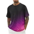 thumbnail image 2 of M-4X Plus Size T Shirts for Men Big & Tall Short Sleeve Crewneck Tees Tops Mens Trendy Gradient Printed Pullover Streetwear Gym Workout Tshirts Shirt, 2 of 5