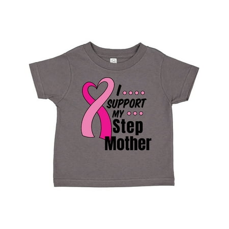 

Inktastic Breast Cancer Awareness I Support My Step Mother Pink Ribbon Gift Toddler Boy or Toddler Girl T-Shirt