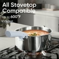 thumbnail image 2 of Carote 10-Piece Tri-Ply Stainless Steel Cookware Set with Detachable Handle, Induction Compatible, 2 of 7