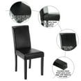 thumbnail image 3 of Urban Style PU Leatherette Upholstered Wooden Parsons Dining Chairs, Black, Set of 2, 3 of 8