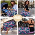 thumbnail image 4 of Garronmavis Large Quilted Duffle Bag for Women, Tropical Floral Weekender Bag with Luggage Sleeve, Lightweight Carry On Overnight Bag Travel Gym Bag for Airplane Travel, 4 of 7