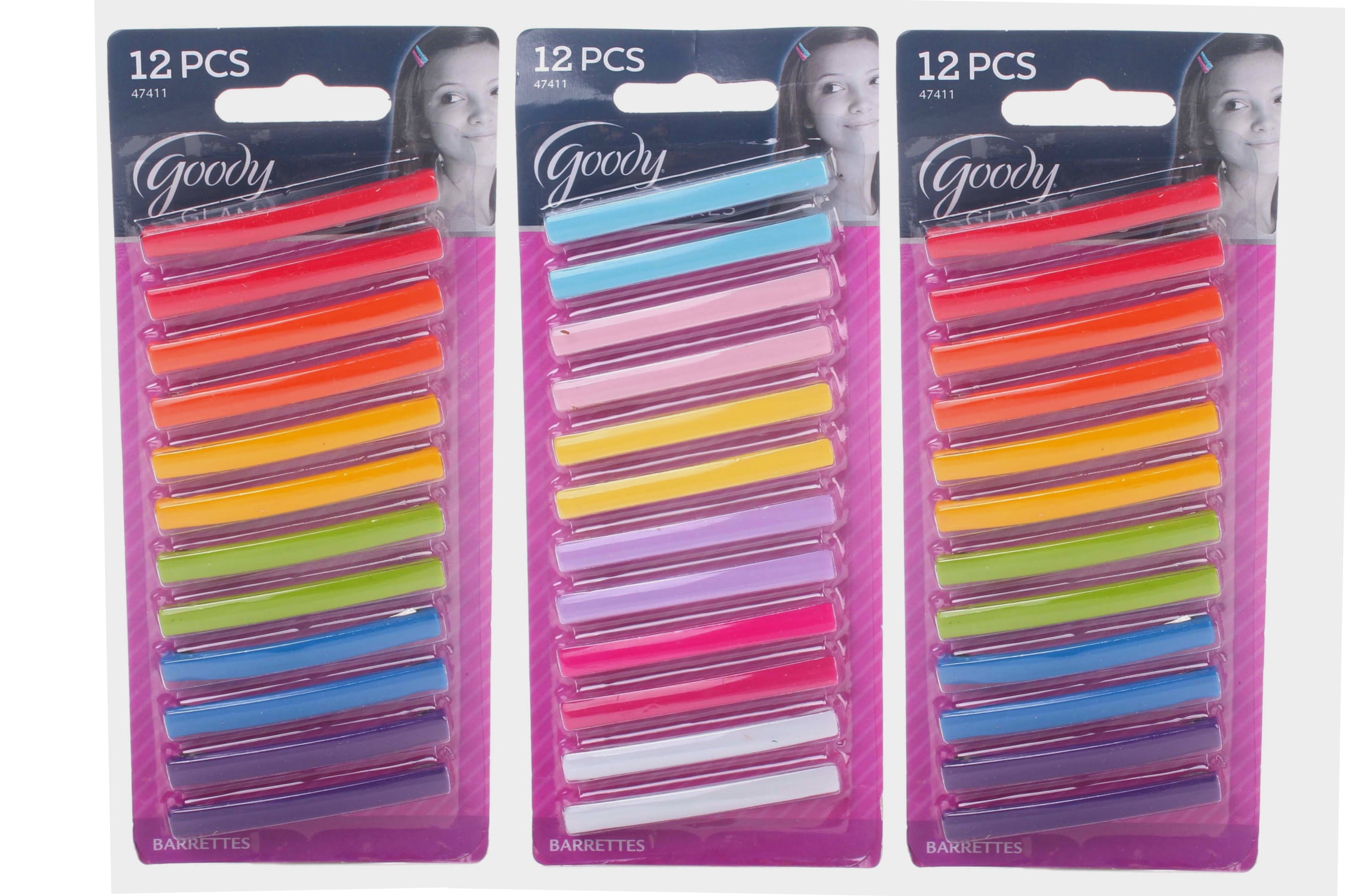 Goody Classic Staytight Hair Barrettes [12 Count] (3Pack)