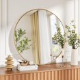 thumbnail image 6 of Goldensoil 36" Round Wall-Mounted Mirror, Golden Metal Frame, 6 of 10
