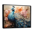 thumbnail image 2 of Designart "Graceful Elegance Displayed By A Peacock II" Animals Peacock Floater Framed Canvas Art Print, 2 of 5