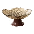 thumbnail image 3 of jifeng Pedestal Fruit Bowl Decorative Serving Tray for Kitchen Counter Home Wedding Gold, 3 of 9