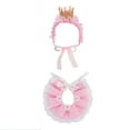 thumbnail image 2 of Replio Costumes Cute Lace Crown Accessories For Cats Small Dogs Outfit For Birthday Party Pet Birthday Costume Set Cat Headdress Crown Lace Set Matching Birthday Pet Bib Gifts Christmas, 2 of 6
