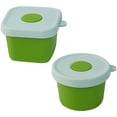 thumbnail image 1 of Paquete de 2 | Almacenamiento de alimentos fríos y calientes de silicona de grado alimenticio duradero a prueba de fugas para bebés y niños pequeños | Apto para lavavajillas, 1 of 5