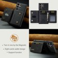 thumbnail image 6 of 2 in 1 Wallet Case for Samsung Galaxy S25 Ultra for Women Men, Detachable Cards Holder Magnetic Back Cover Stand Feature Shockproof Premium PU Leather Phone Cover for Samsung Galaxy S25 Ultra, Black, 6 of 12