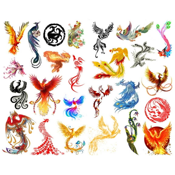 Fire Phoenix Bird Precut Cute Aesthetic Diary Travel Paper Junk Journal Stickers Scrapbooking Stationery Sticker Flakes Art Supplies