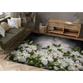 thumbnail image 3 of White Flower Rug, White Magnolia Flower Rug, Floral Rug, Cute Rug, Magnolia Flower Rugs, Bath Rug, Luxury Rug, Personalized Rugs, Home Decor, 2.3'x3.3' - 70x110 cm, 3 of 8