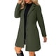 thumbnail image 2 of AUNVITO Women's Casual Warm Stand Collar Button Front Belted Pocket Long Sleeve Jacket Coat, 2 of 9