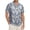 04-Gray Blue Bamboo, variant on Men's Hawaiian Beach Short Sleeve Button Down Shirt Tropical Cuban Collar Casual Shirt