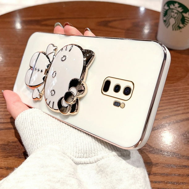 Carcasa Samsung Galaxy S9 plus S20 Ultra S8 S10 FE Lindo Anime Espejo De Tocador De Dibujos Animados Hello Kitty Titular Funda Del Teléfono Con Hoja De Metal TK Gao Jiahui unisex