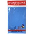 thumbnail image 1 of Party Dimension Tablecloth - 84" x 84" - Plastic Disposable Medium Blue Round Tablecover for Weddings, Banquets, Parties : 4 Count, 1 of 1