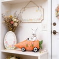 thumbnail image 5 of Easter Resin Figurine of Bunny Riding Carrot Car, Cute Desktop Tabletop Ornament for Spring Easter Holiday, Mini Statue for Home Office Desk Farmhouse & Festive Easter Decorations, 8*6*3in, Orange, 5 of 8