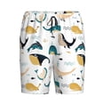 thumbnail image 4 of Wukai Cute Whale Men’s Short Pajama Pants With Pockets Soft Sleep Pj Shorts for Men-3X-Large, 4 of 6
