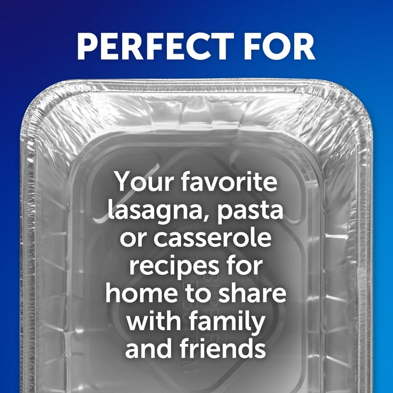 9 pack) EZ Foil Giant Disposable Lasagna Pan, 13 x 9 Inch, 2 Count
