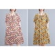 thumbnail image 3 of Vestido suelto de mujer Vestido bohemio con estampado floral con bolsillos Manga corta Cuello r Abanopi Vestido, 3 of 7