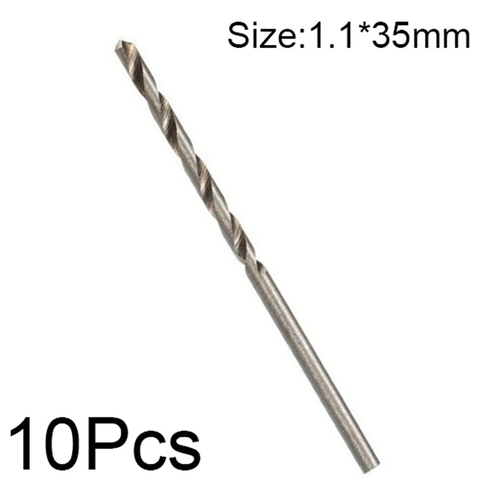 10Pcs x 1.3mm Mini HSS Straight Shank Twist Drill Bits Electrical Drilling Tools 