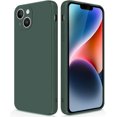 thumbnail image 1 of YWC-Case Compatible avec iPhone 14, Toucher Soyeux Étui de Protection en Silicone, Étui Antichoc avec Doublure en Microfibre, Vert, 1 of 4