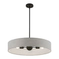 thumbnail image 5 of 46145-04 Livex Lighting Elmhurst - 5 Light Large Drum Pendant In Timeless Style-13.5 Inches Tall and 26 Inches Wide-Black Finish    -Traditional, 5 of 11