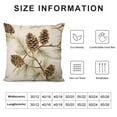 thumbnail image 5 of Pratyus Pine Cone Modern Farmhouse Rustic Decorative Couch Pillow Cases with Zipper Home Decor Short Plush Printed on Both Sides 1PC 24x24in, 5 of 5